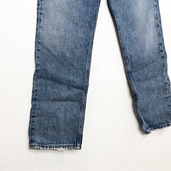 Agolde Ripley Straight Leg Jeans in Forfeit Blue Denim Jean Size 24 Revolve - Picture 11 of 16